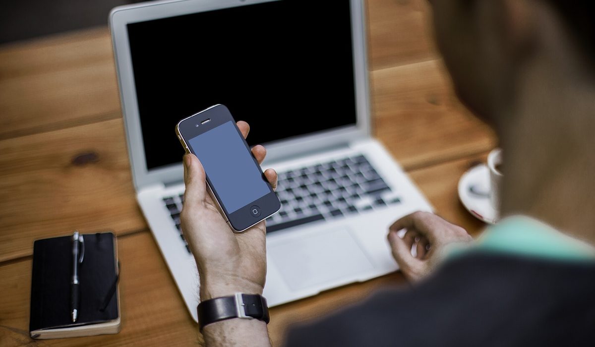 Laptop and phone used to open an account